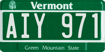 VT license plate AIY971