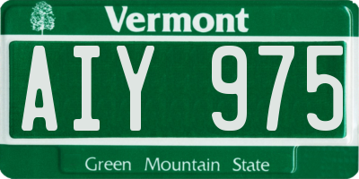 VT license plate AIY975