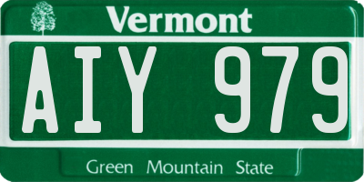 VT license plate AIY979