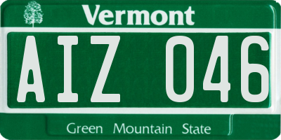 VT license plate AIZ046