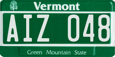VT license plate AIZ048