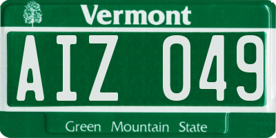 VT license plate AIZ049