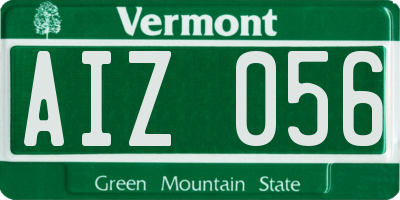 VT license plate AIZ056