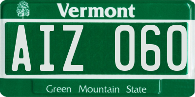 VT license plate AIZ060
