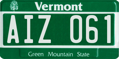 VT license plate AIZ061