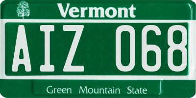 VT license plate AIZ068