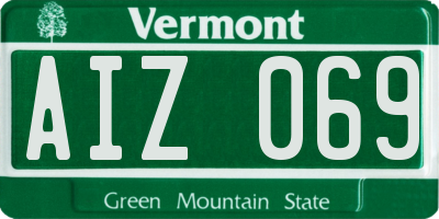 VT license plate AIZ069