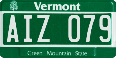 VT license plate AIZ079