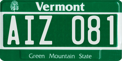VT license plate AIZ081