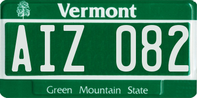 VT license plate AIZ082