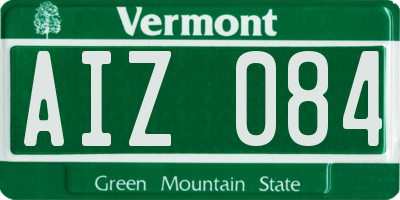 VT license plate AIZ084