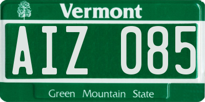 VT license plate AIZ085