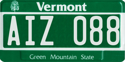 VT license plate AIZ088