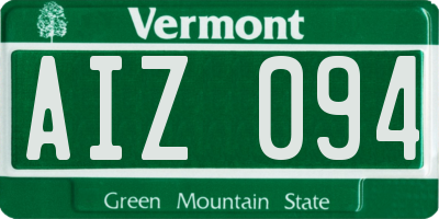 VT license plate AIZ094