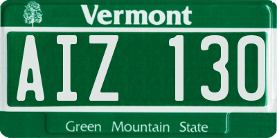 VT license plate AIZ130
