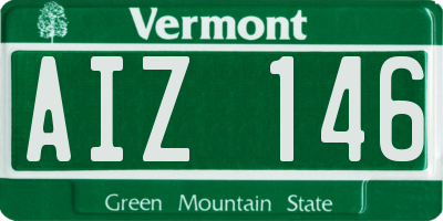 VT license plate AIZ146