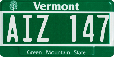 VT license plate AIZ147