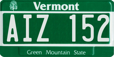VT license plate AIZ152