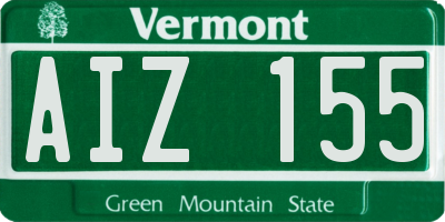 VT license plate AIZ155