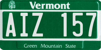 VT license plate AIZ157