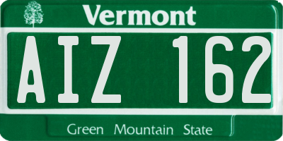 VT license plate AIZ162