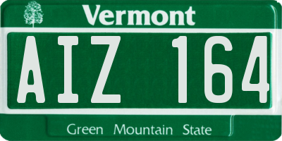 VT license plate AIZ164
