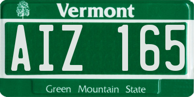 VT license plate AIZ165