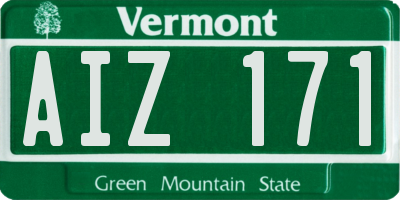 VT license plate AIZ171