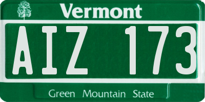 VT license plate AIZ173
