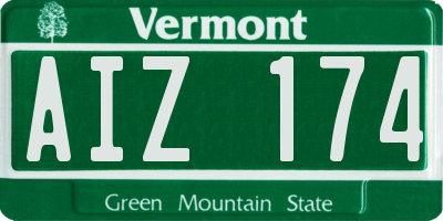 VT license plate AIZ174