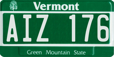 VT license plate AIZ176