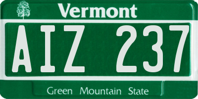 VT license plate AIZ237