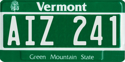VT license plate AIZ241