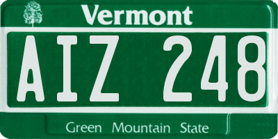 VT license plate AIZ248