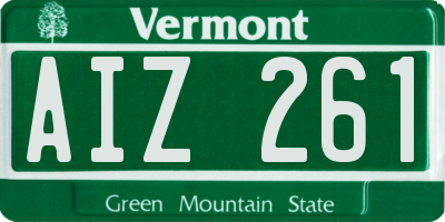 VT license plate AIZ261