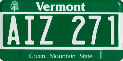 VT license plate AIZ271
