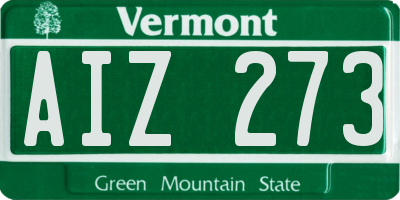 VT license plate AIZ273