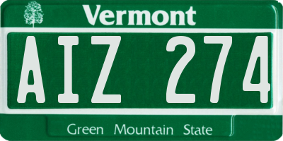 VT license plate AIZ274