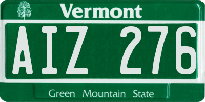 VT license plate AIZ276