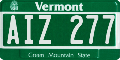 VT license plate AIZ277