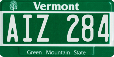 VT license plate AIZ284