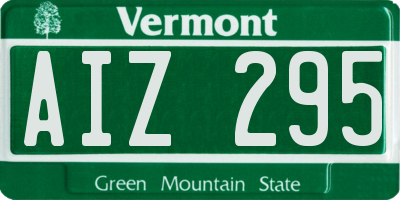 VT license plate AIZ295