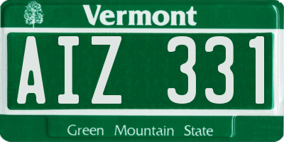 VT license plate AIZ331