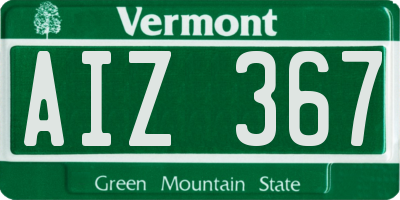 VT license plate AIZ367