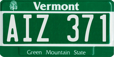 VT license plate AIZ371
