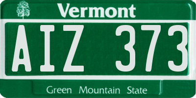 VT license plate AIZ373