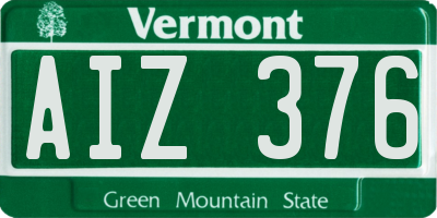 VT license plate AIZ376
