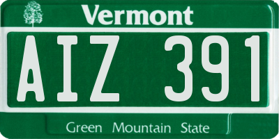 VT license plate AIZ391
