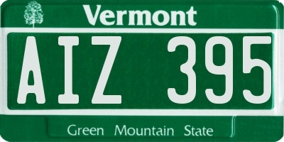 VT license plate AIZ395