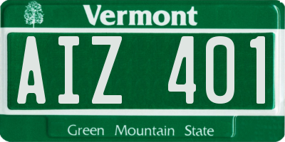 VT license plate AIZ401